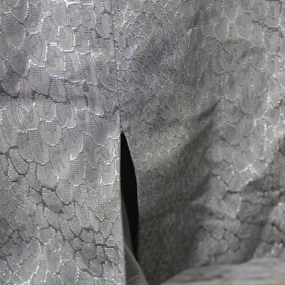 David Meister Ruffle Strapless Embossed Dress - Picture 4 of 7